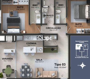 Apartamento à venda no bairro Escola Agrícola: 