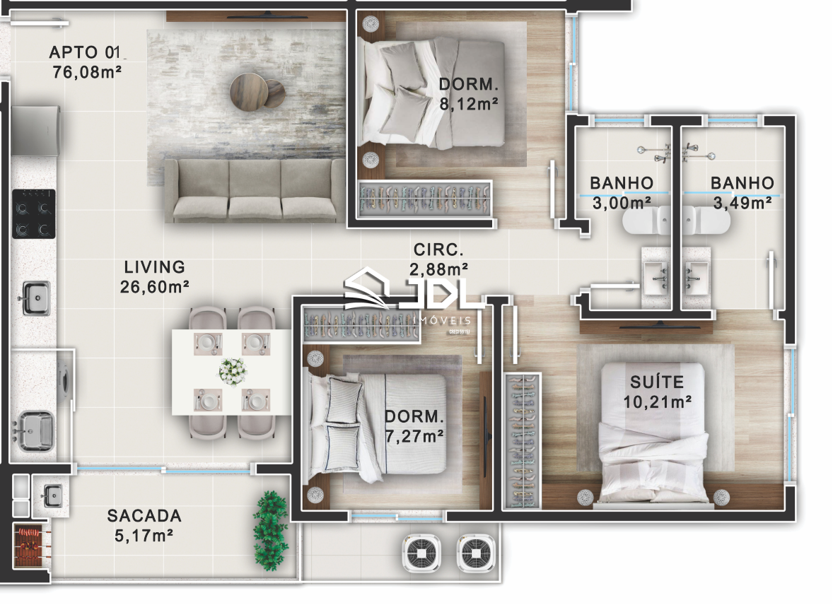 Apartamento à venda no bairro Armação: