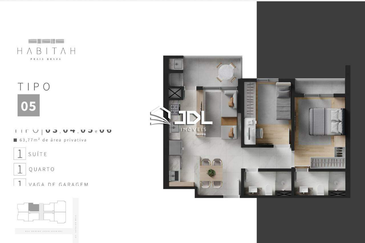 Apartamento à venda no bairro Praia Brava de Itajaí: 