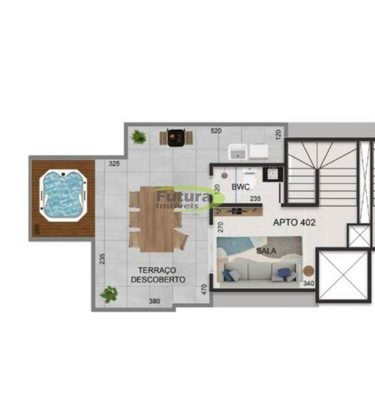 Cobertura à venda com 2 quartos, 660m² - Foto 2