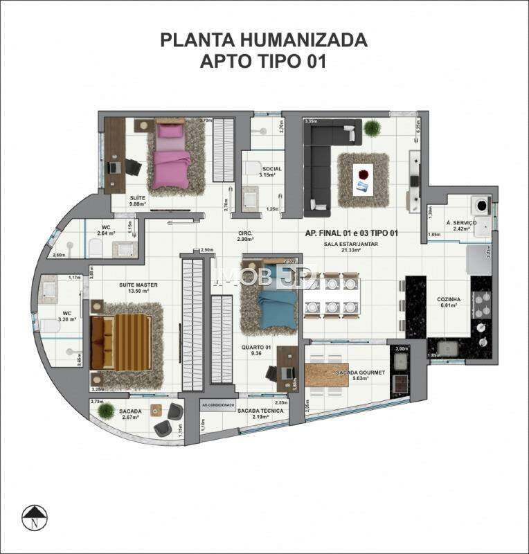 Apartamento à venda no Plano Diretor Norte: 