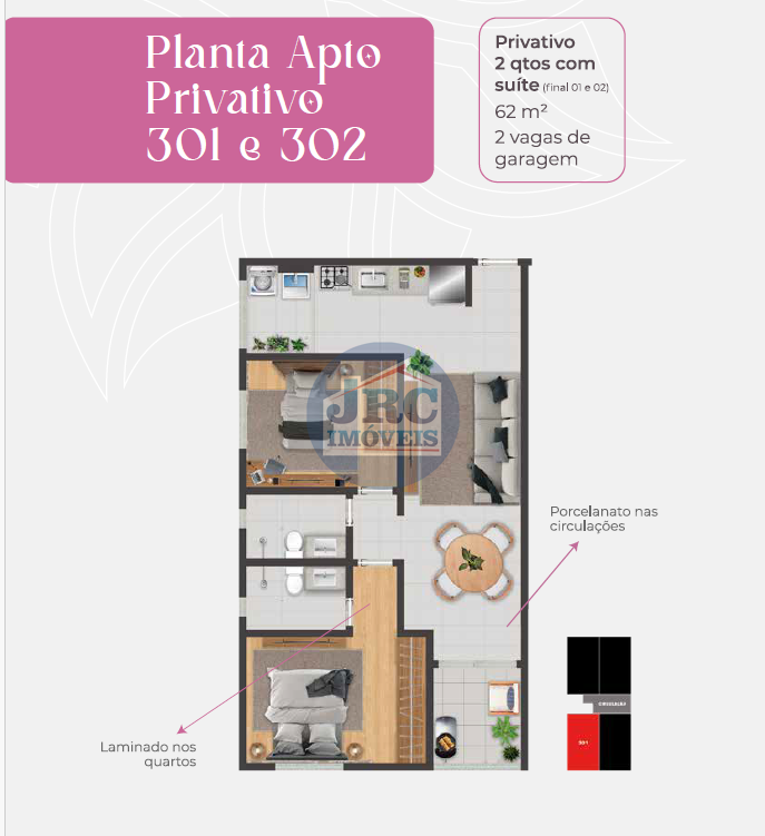 Apartamento à venda no Nova Suissa: 
