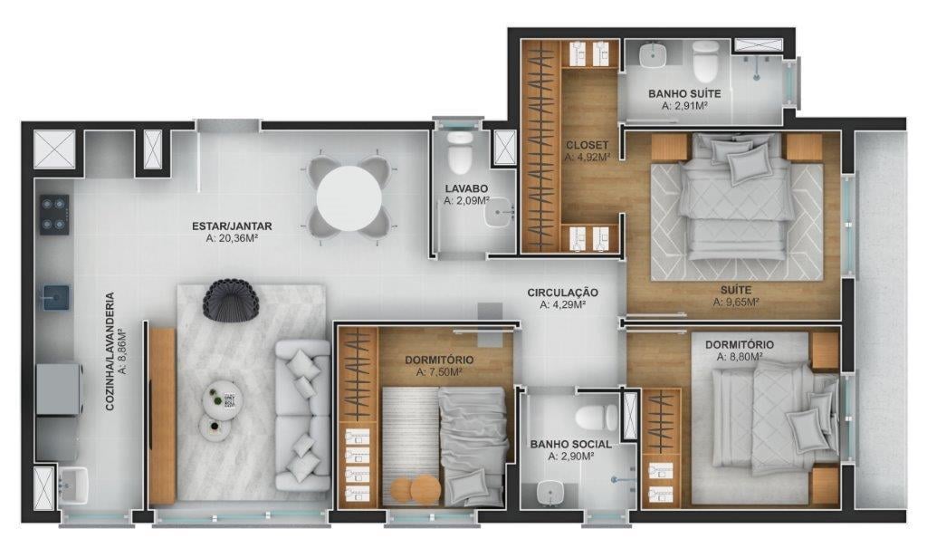 Apartamento à venda no Vila Rosa: 