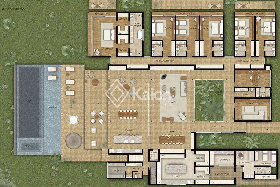 Casa no Boa Vista Village, em Porto Feliz disponível para à venda | Grupo Kaion: Fotos ilustrativas do projeto em 3D