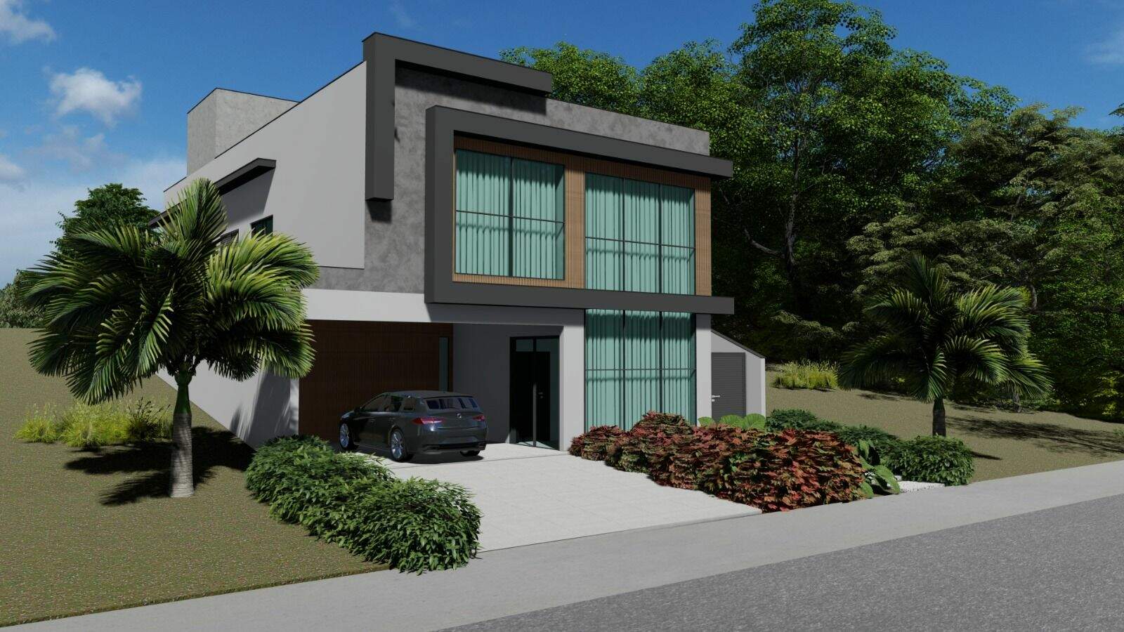 Casa no Residencial Central Parque, em Salto disponível para à venda | Grupo Kaion: Fotos ilustrativas do projeto em 3D
