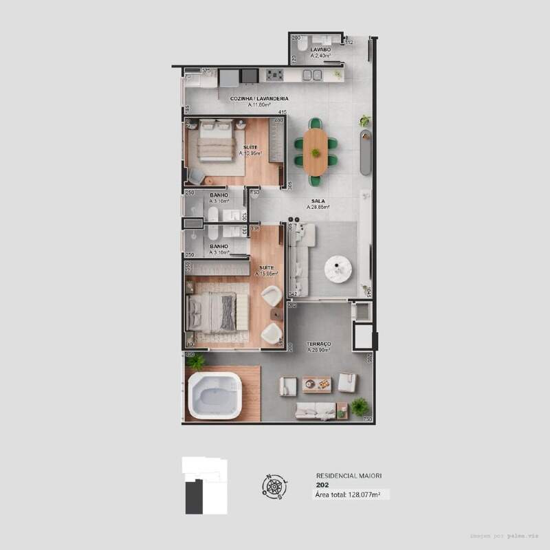 Apartamento à venda no São Cristóvão: Apartamento 202