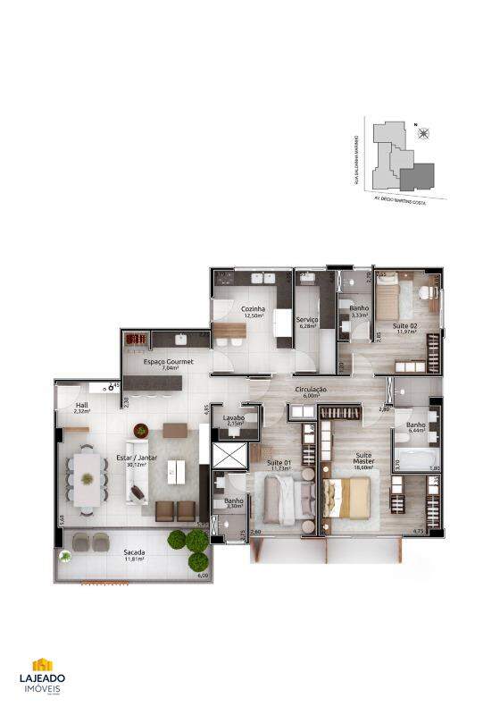 Apartamento à venda com 3 quartos, 153m² - Foto 10