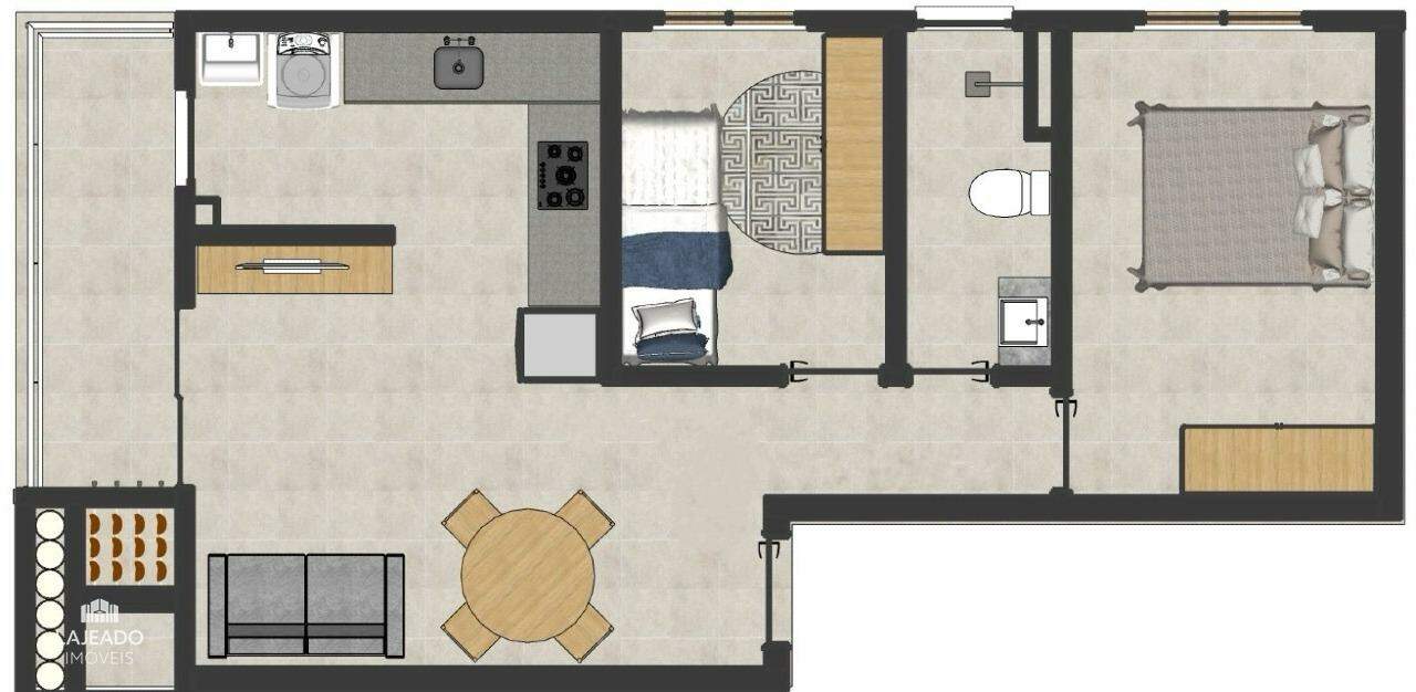 Apartamento à venda com 2 quartos, 51m² - Foto 5