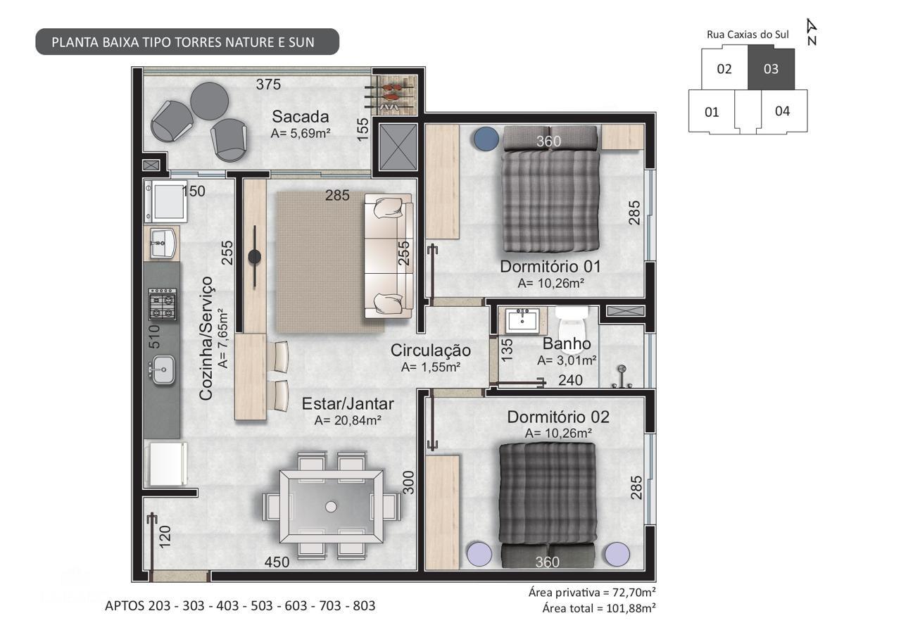 Apartamento, 2 quartos, 73 m² - Foto 5
