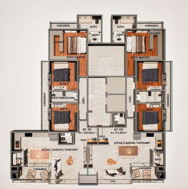 Apartamento, 3 quartos, 107 m² - Foto 12