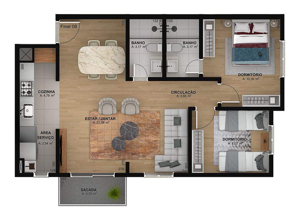 Apartamento à venda com 3 quartos, 72m² - Foto 6