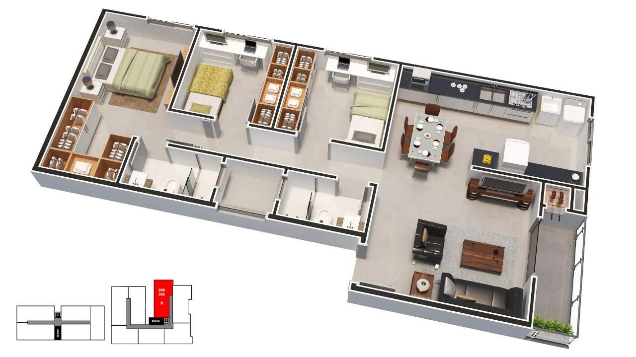 Apartamento à venda com 3 quartos, 119m² - Foto 4