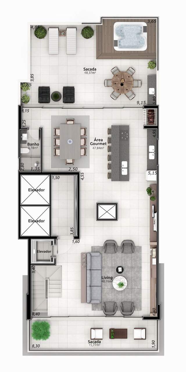 Cobertura à venda com 3 quartos, 352m² - Foto 6