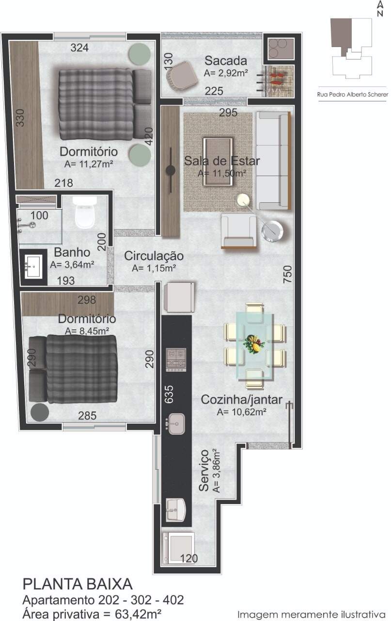 Apartamento à venda com 2 quartos, 73m² - Foto 2