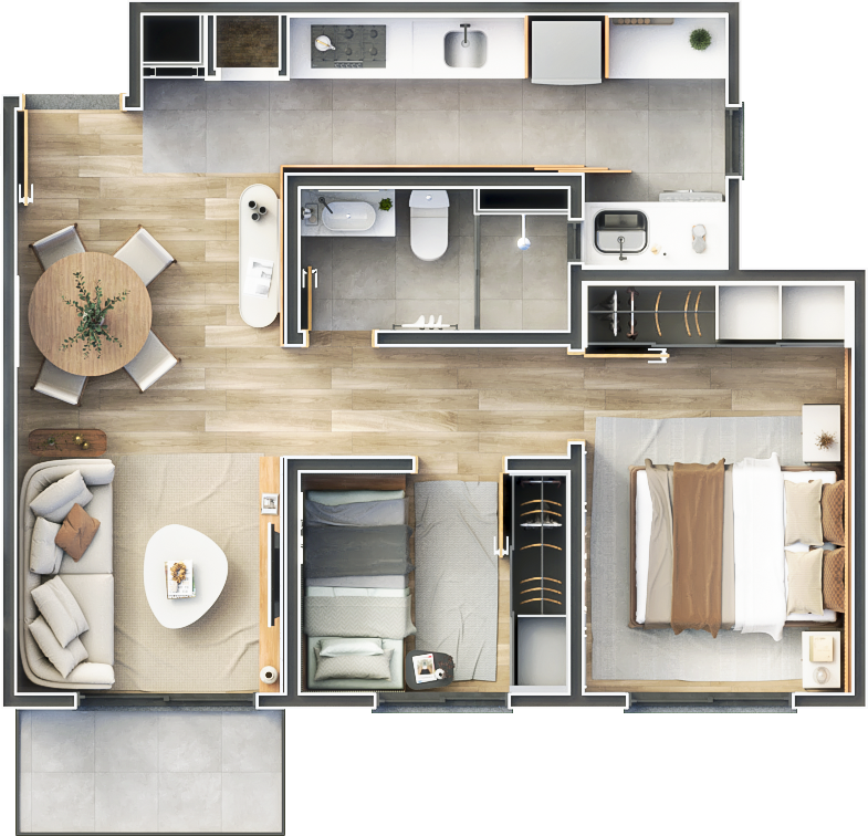 Apartamento à venda com 2 quartos, 51m² - Foto 5