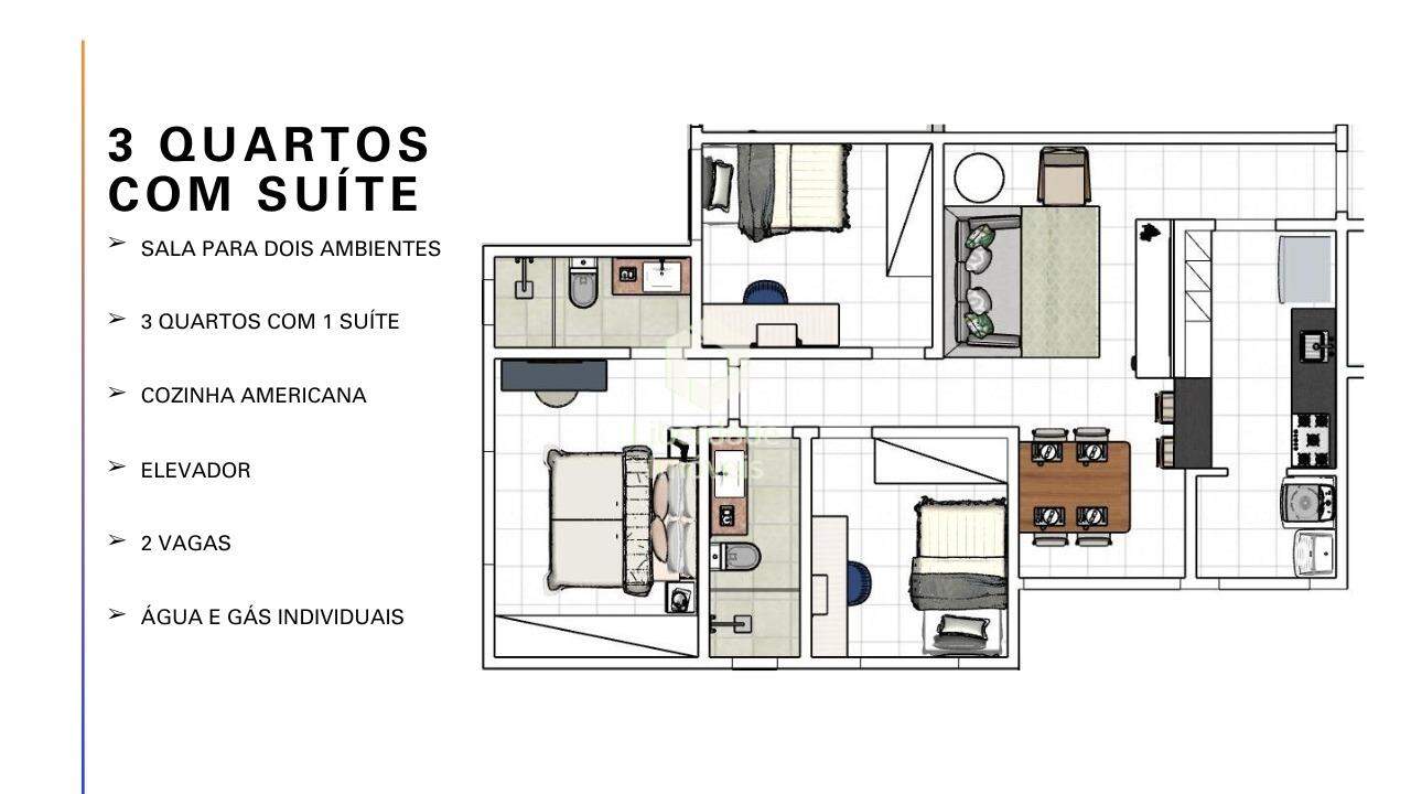 Apartamento à venda, 3 até 3 quartos no Caiçara.: 