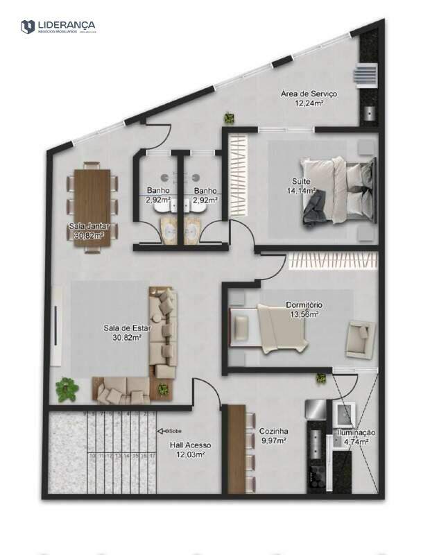 apartamento à venda no Moacir Maria: Planta subsolo