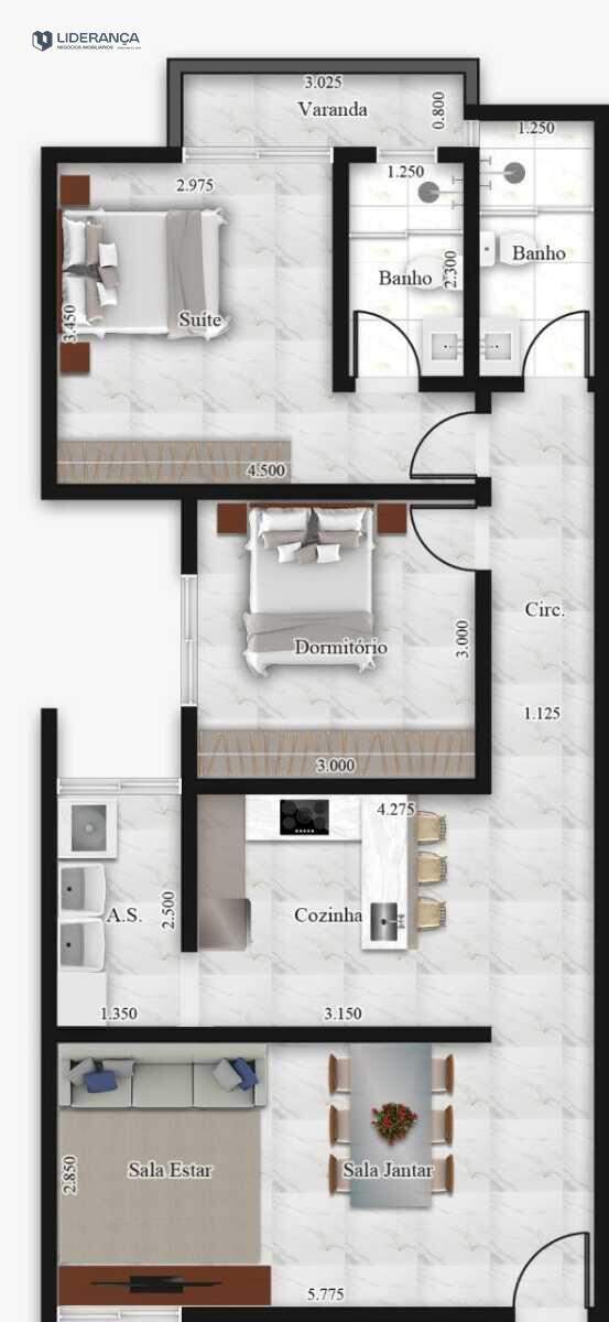 apartamento à venda no Loteamento Residencial Jardins La vie: 