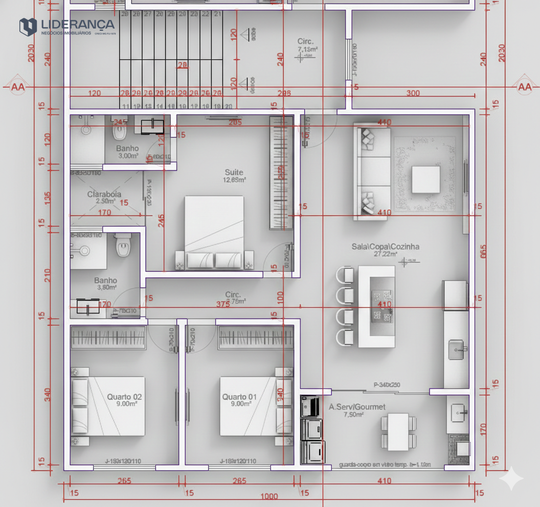 apartamento à venda no Loteamento Alvorada (Santo Antônio): 