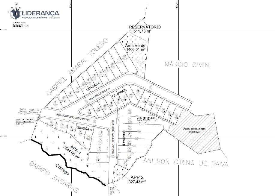 lote à venda no Zacarias: 