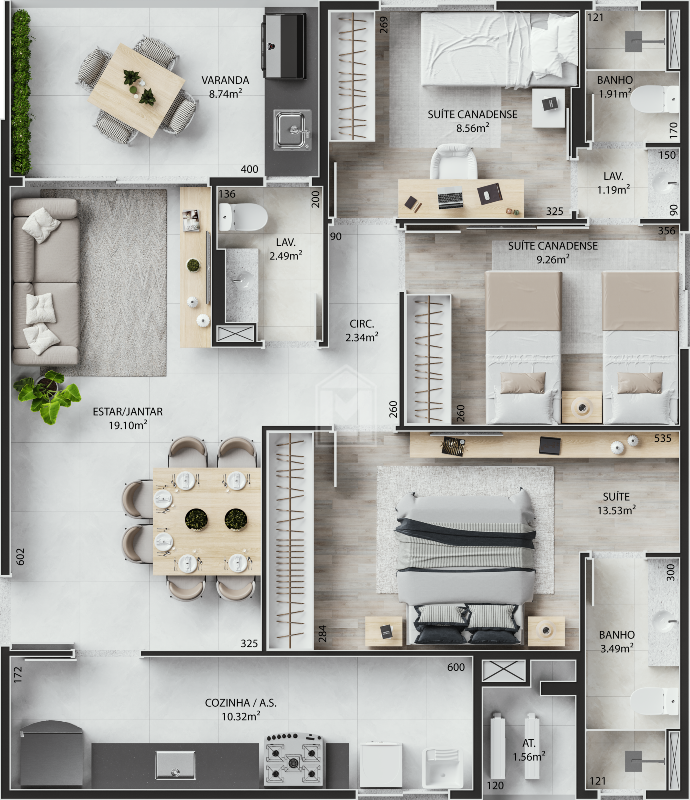 Apartamento à venda com 3 quartos, 160m² - Foto 8