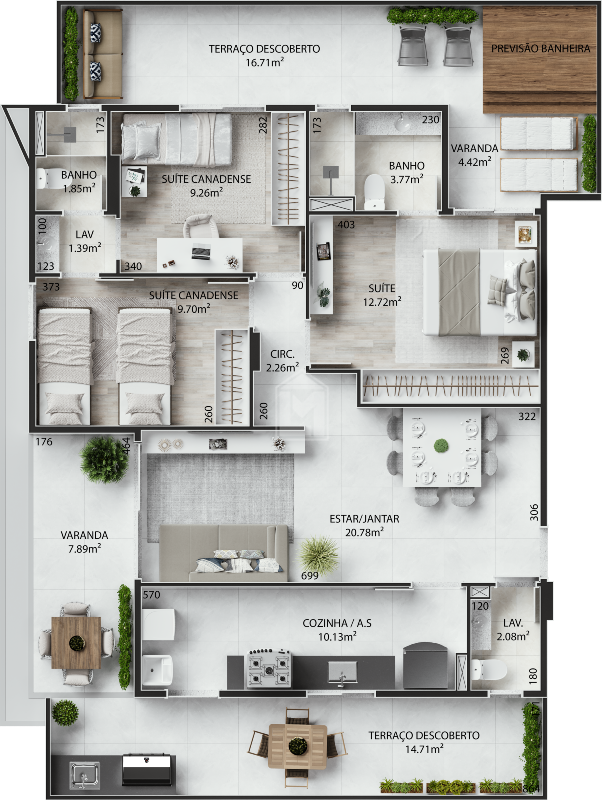 Apartamento à venda com 3 quartos, 160m² - Foto 11