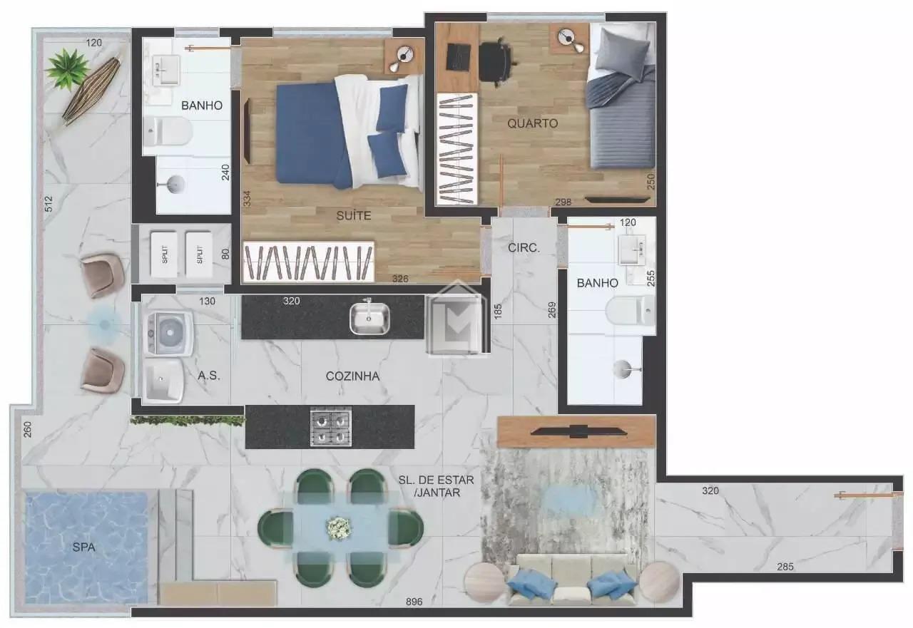 Apartamento à venda no Barro Vermelho: 