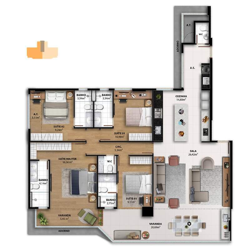 Apartamento à venda com 4 quartos, 162m² - Foto 25