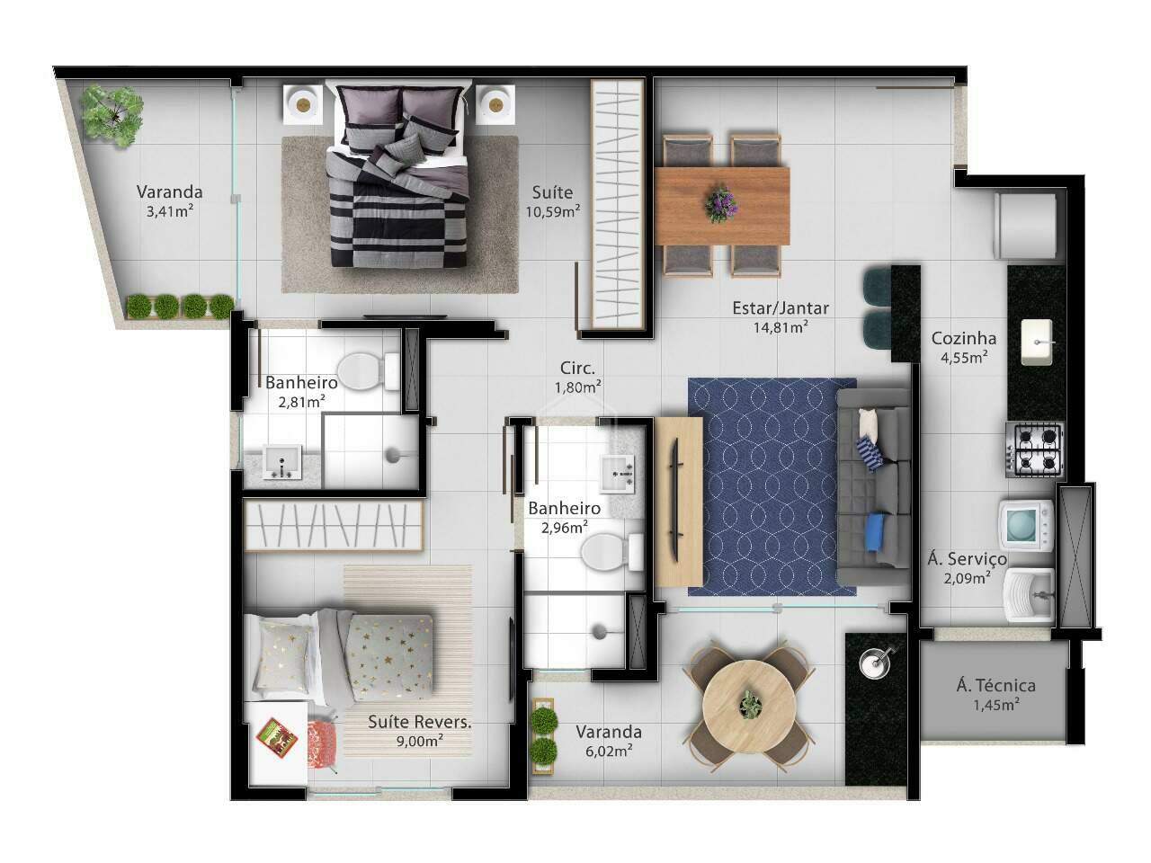 Apartamento à venda com 3 quartos, 103m² - Foto 17