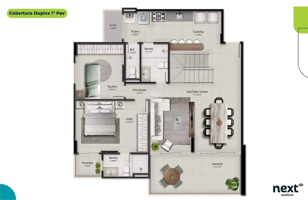 Apartamento à venda com 3 quartos, 98m² - Foto 8