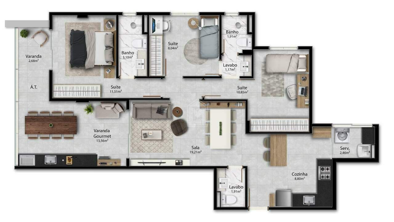 Apartamento à venda com 3 quartos, 93m² - Foto 27