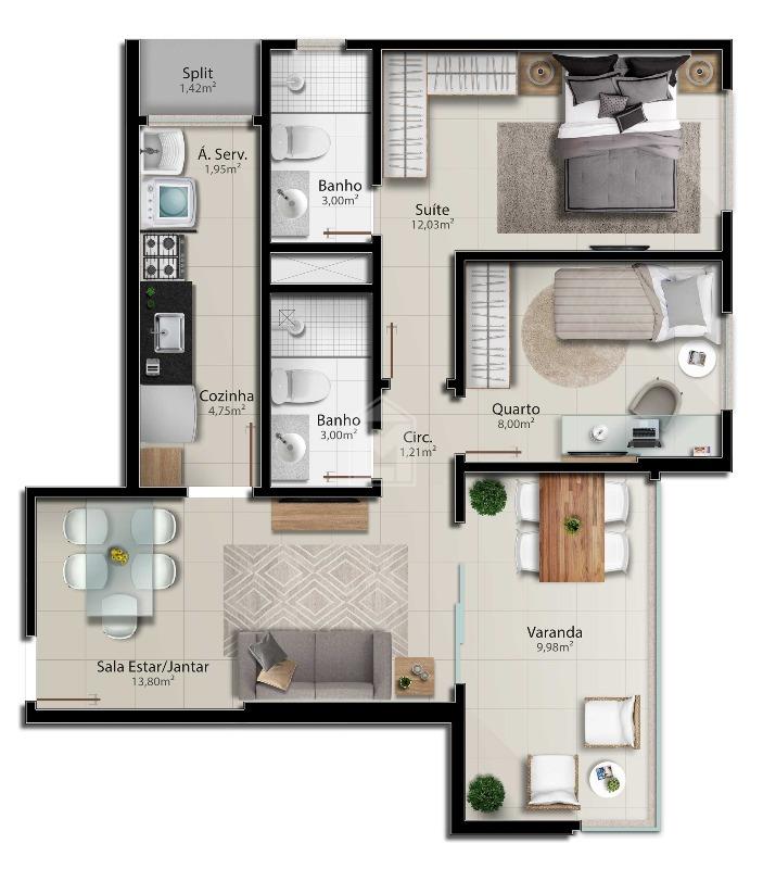 Apartamento, 2 quartos, 68 m² - Foto 16