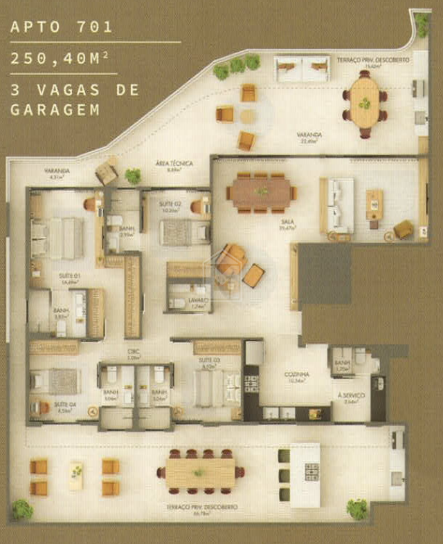 Apartamento, 4 quartos, 264 m² - Foto 12