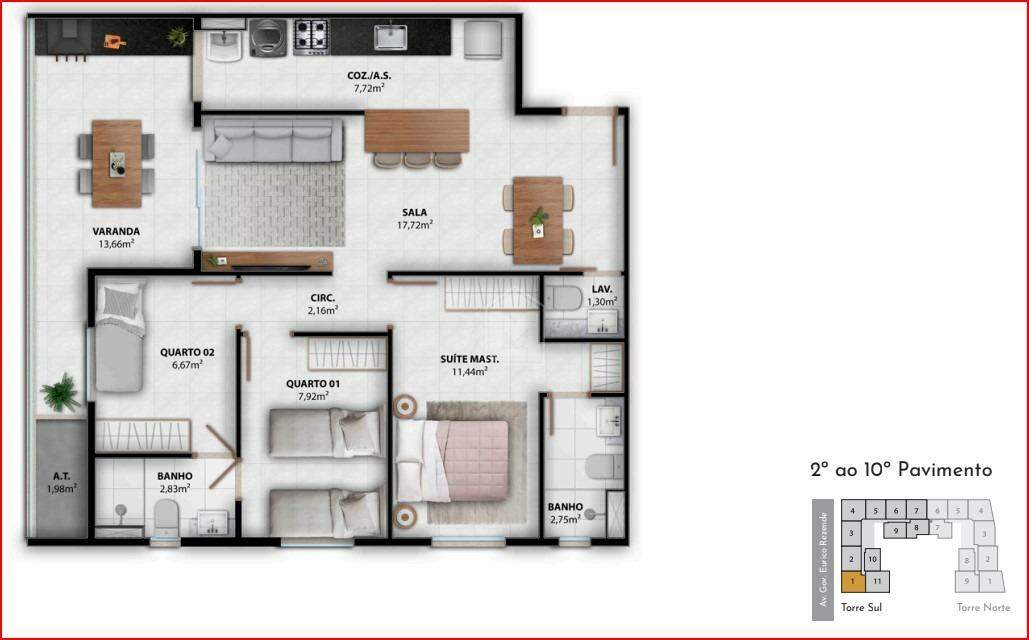 Apartamento, 3 quartos, 84 m² - Foto 20