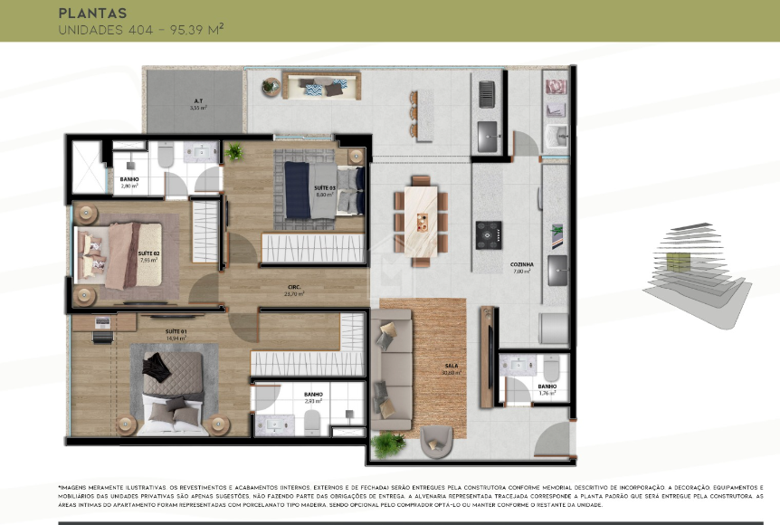 Apartamento à venda no Jardim Camburi: Planta da Unidade 