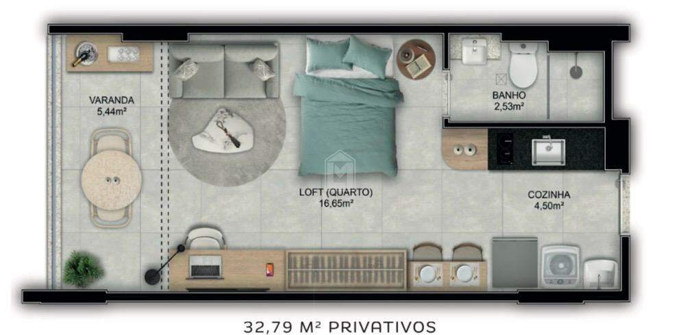 Flat à venda no Praia da Costa: 