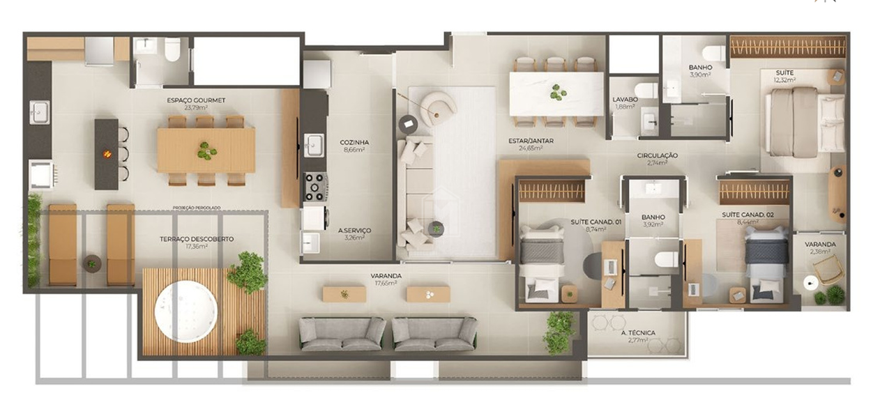 Cobertura, 3 quartos, 157 m² - Foto 11