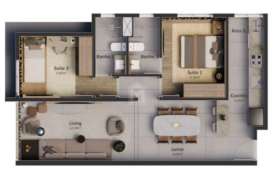 Apartamento, 2 quartos, 63 m² - Foto 7