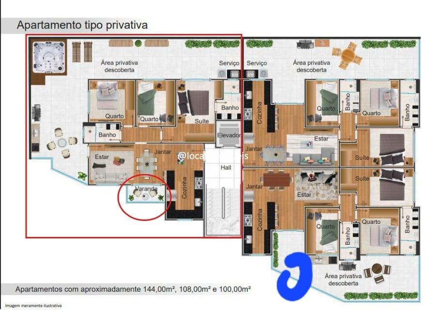 Área privativa à venda no Diamante: 