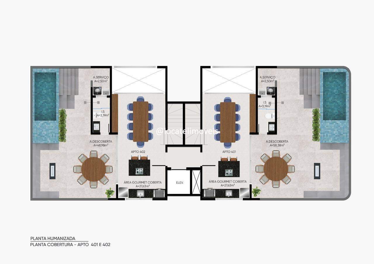 Cobertura à venda no Jardim Riacho das Pedras: 