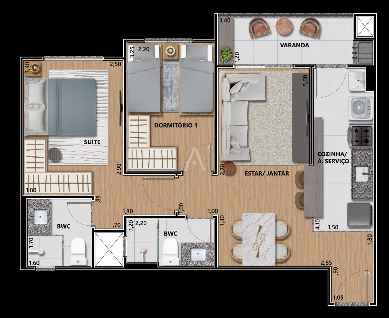 Apartamento para à venda no Bairro NEVA em CASCAVEL: 