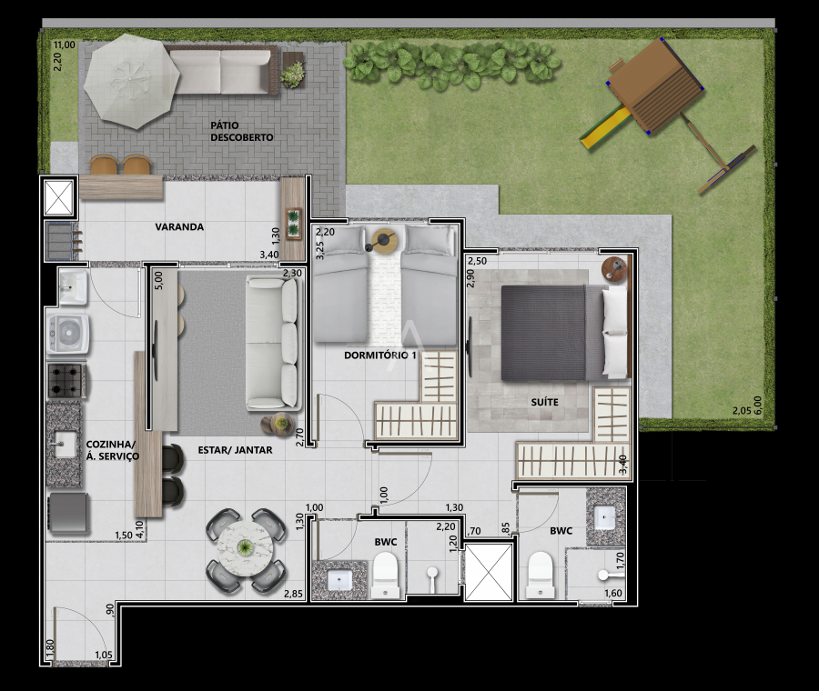 Apartamento para à venda no Bairro NEVA em CASCAVEL: 