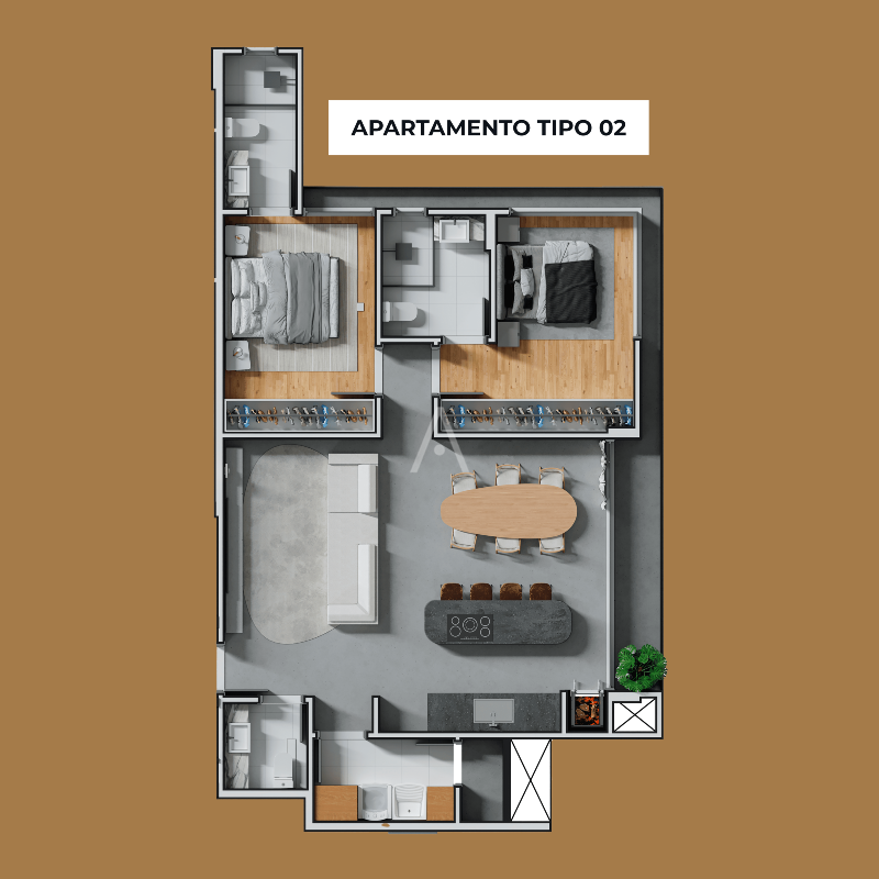 Apartamento para à venda no Bairro VILA INDUSTRIAL em TOLEDO: 