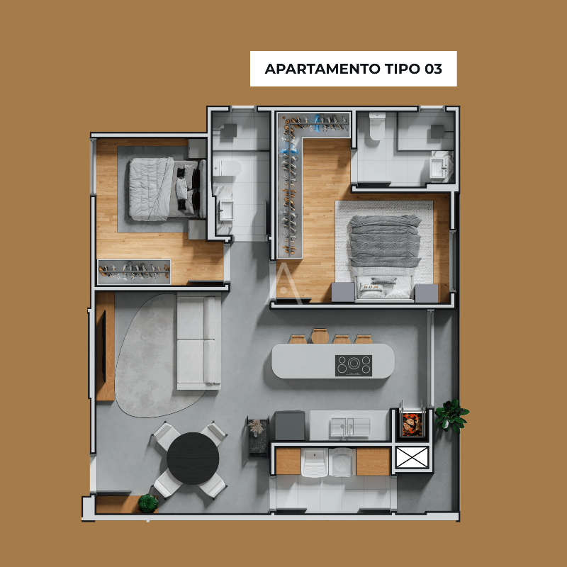Apartamento para à venda no Bairro VILA INDUSTRIAL em TOLEDO: 