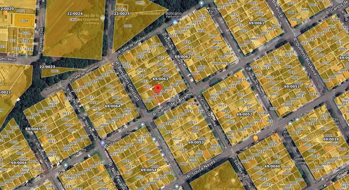 Terreno para à venda no Bairro PARQUE SAO PAULO em CASCAVEL: 