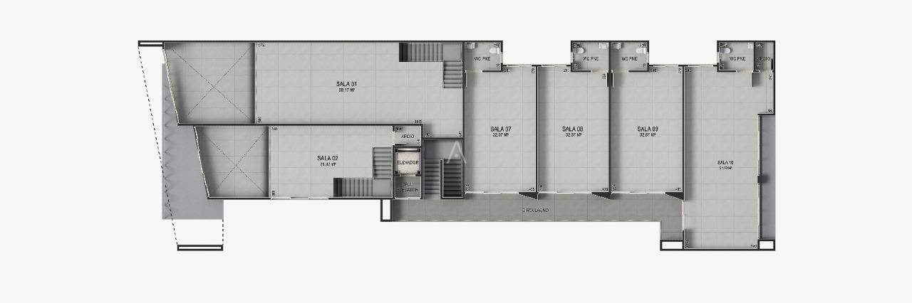 Sala Comercial para para aluguel no Bairro CENTRO em CASCAVEL: 