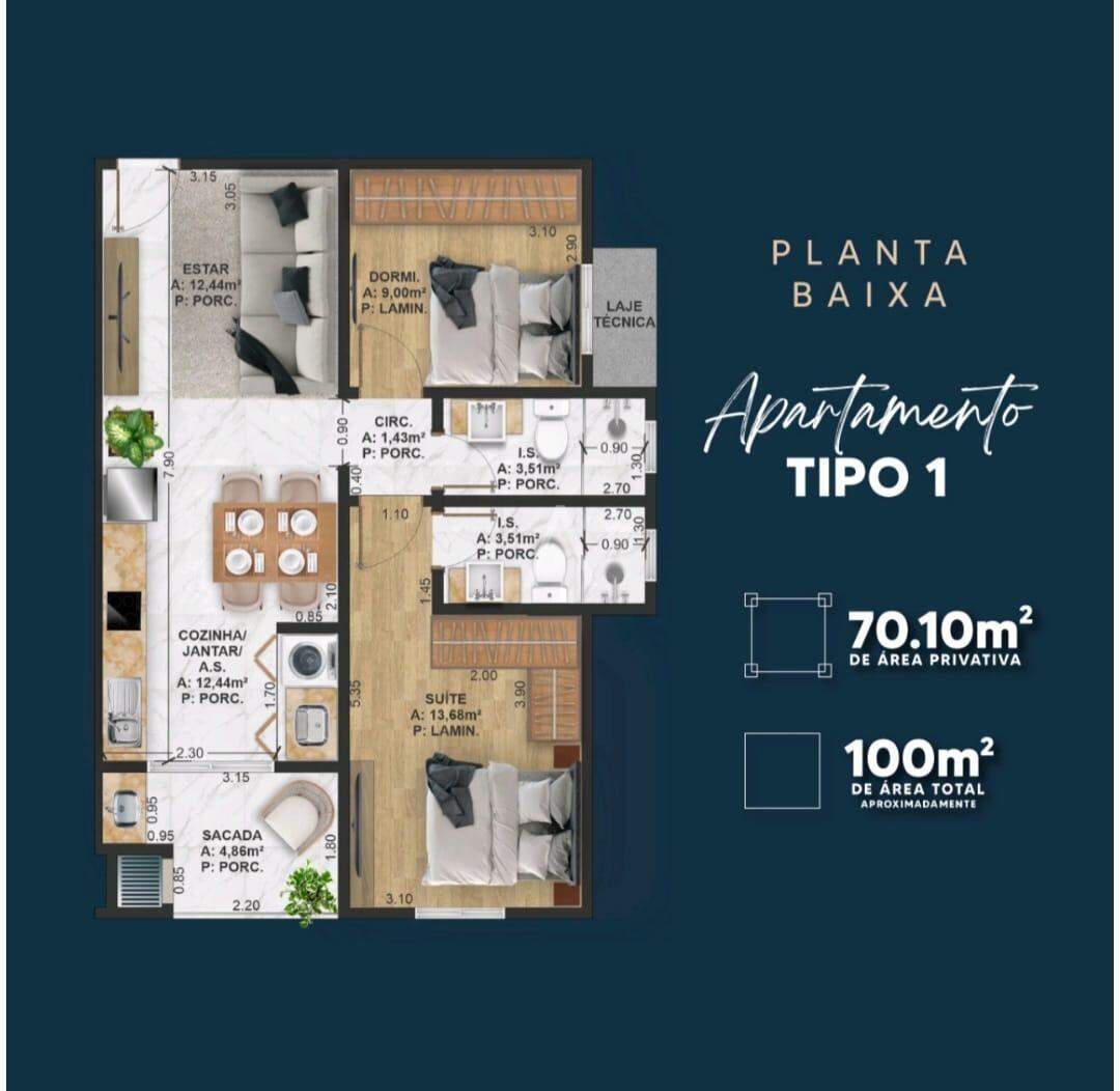 Apartamento para à venda no Bairro VILA INDUSTRIAL em TOLEDO: 