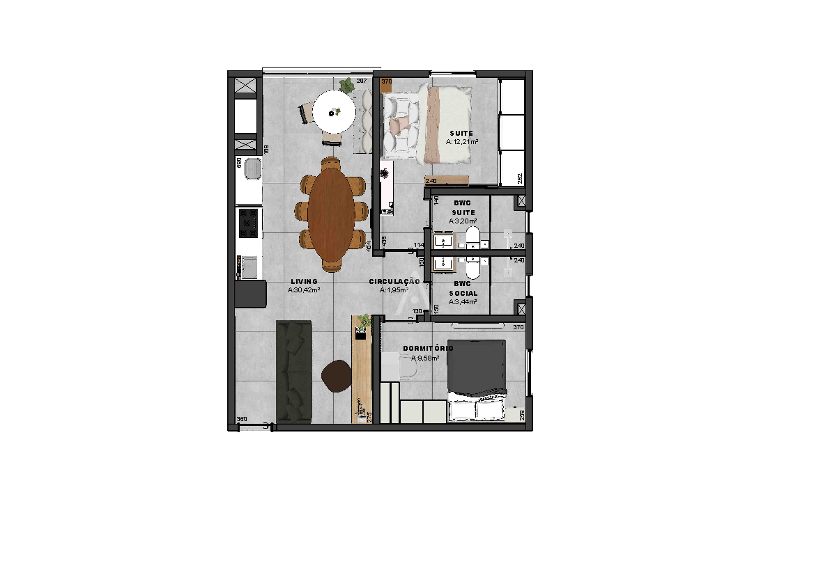 Apartamento para à venda no Bairro PARQUE SAO PAULO em CASCAVEL: 