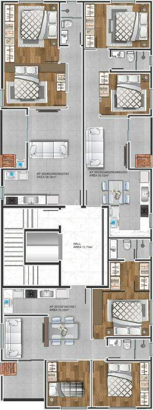 Apartamento para à venda no Bairro COQUEIRAL em CASCAVEL: 