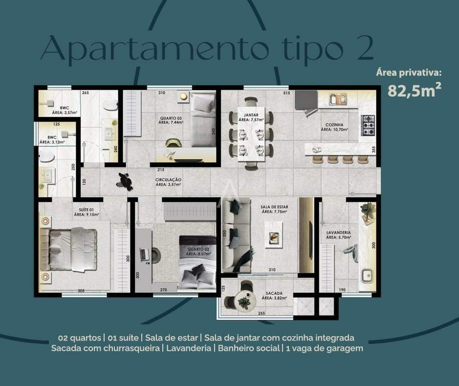 Apartamento para à venda no Bairro FAG em CASCAVEL:
